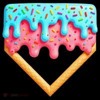 Ice Cream Drip Baseball Stuff Baseball Home Plate Dripping Ornament thumb 1