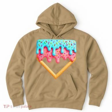 Ice Cream Drip Baseball Stuff Baseball Home Plate Dripping Hoodie