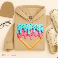 Ice Cream Drip Baseball Stuff Baseball Home Plate Dripping Hoodie thumb 4