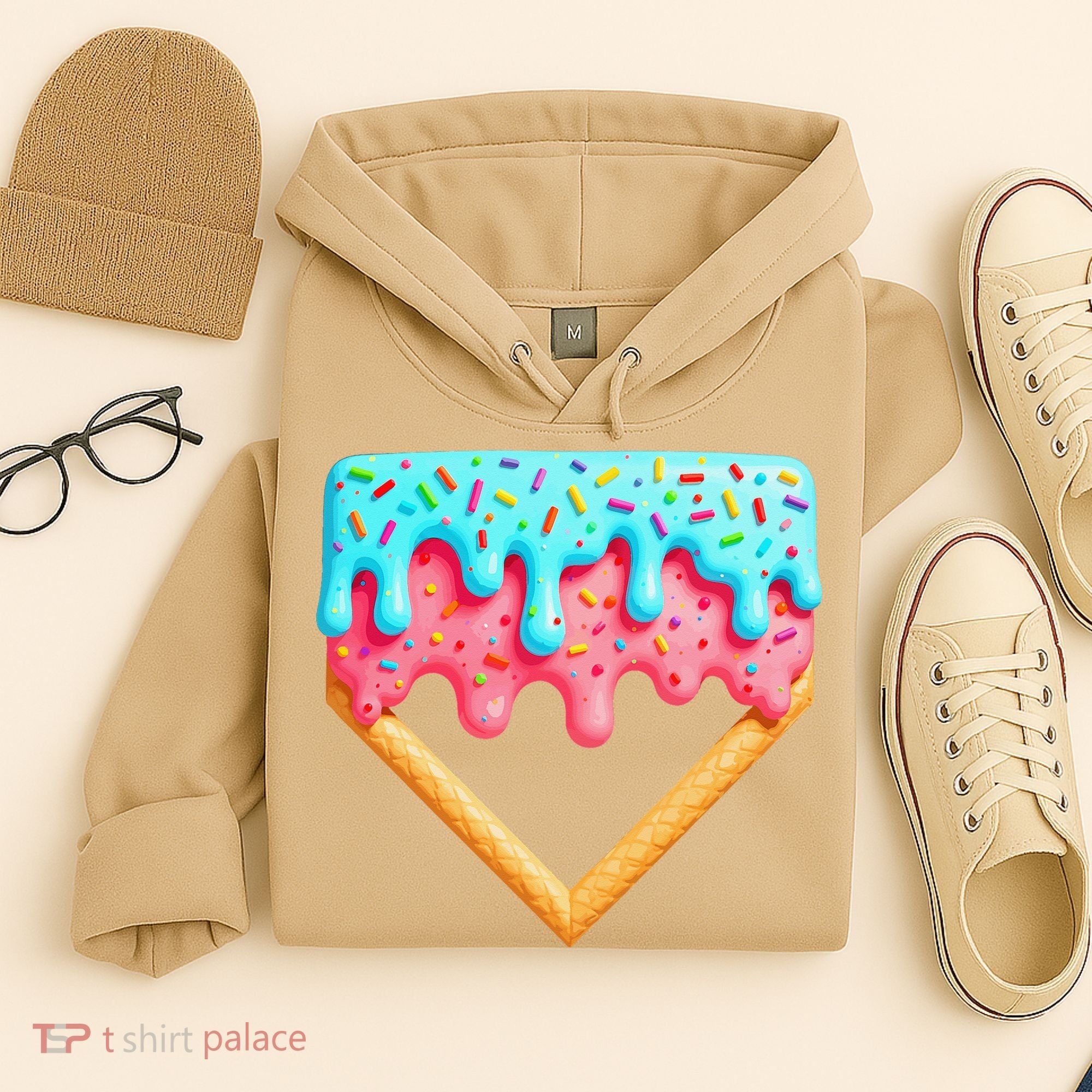 Ice Cream Drip Baseball Stuff Baseball Home Plate Dripping Hoodie