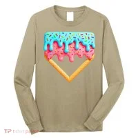 Ice Cream Drip Baseball Stuff Baseball Home Plate Dripping Long Sleeve Shirt thumb 0