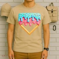 Ice Cream Drip Baseball Stuff Baseball Home Plate Dripping T-Shirt thumb 6