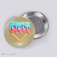 Ice Cream Drip Baseball Stuff Baseball Home Plate Dripping Button thumb 0