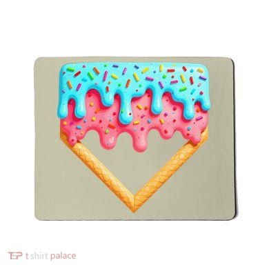 Ice Cream Drip Baseball Stuff Baseball Home Plate Dripping Mousepad