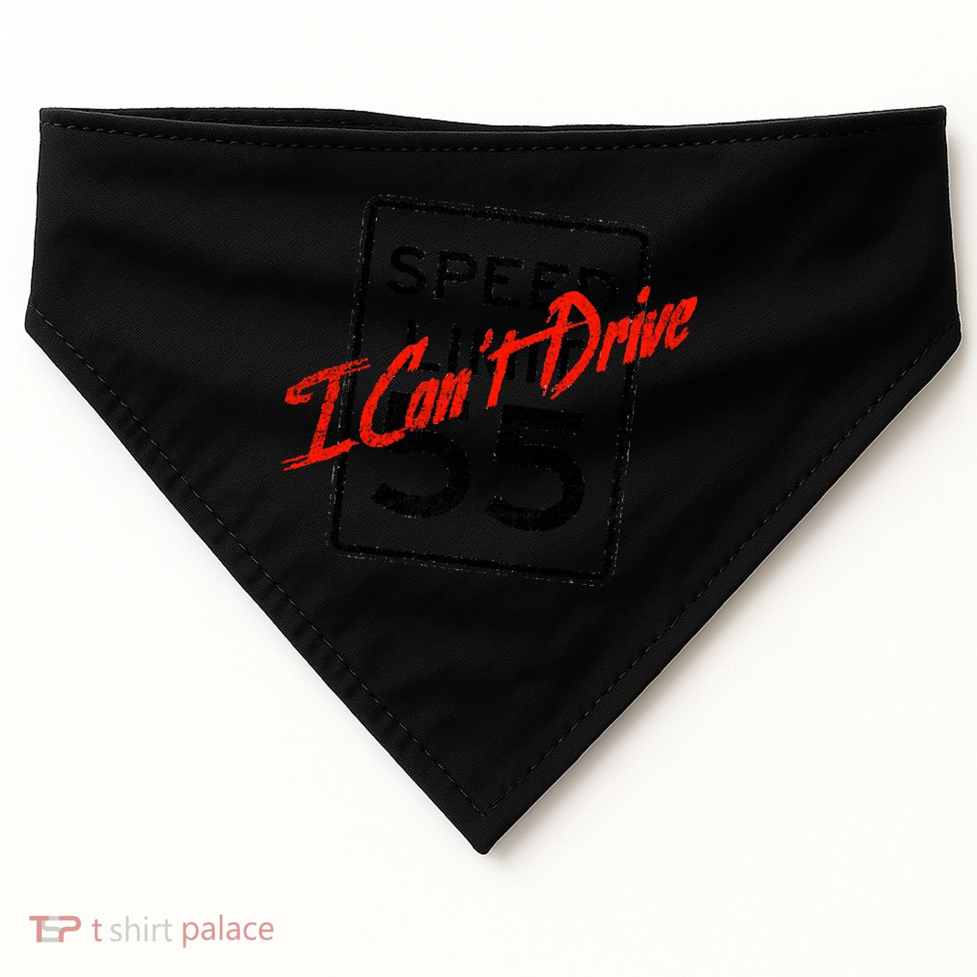 I Can't Drive 55 Distressed USA-Made Doggie Bandana