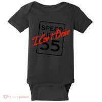 I Can't Drive 55 Distressed Baby Bodysuit thumb 0