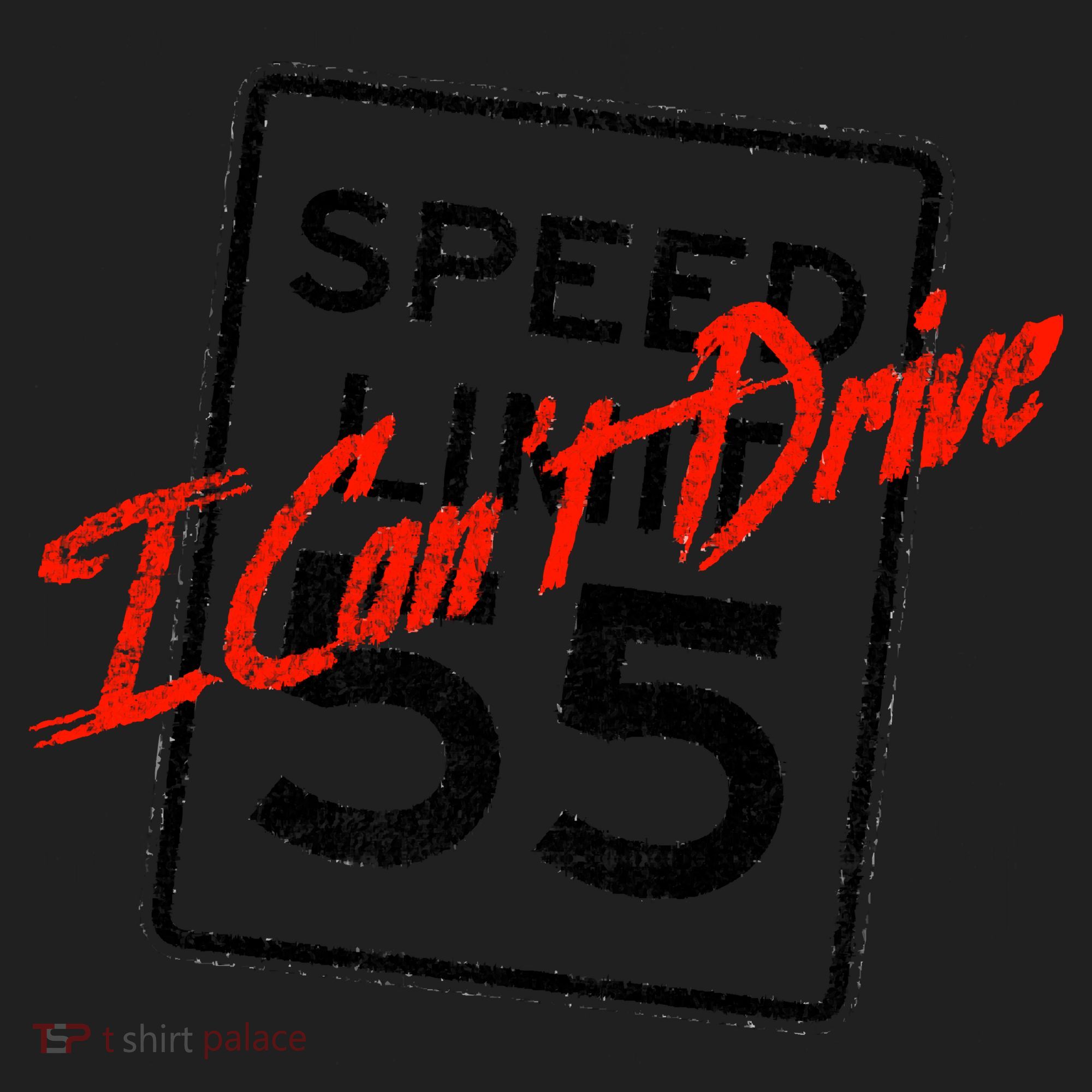 I Can't Drive 55 Distressed Golf Towel