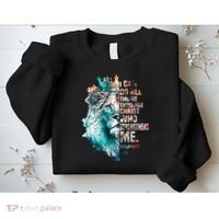 I Can Do All Things Through Christ Lion Faith Christian Sweatshirt thumb 2