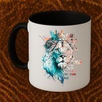 I Can Do All Things Through Christ Lion Faith Christian Coffee Mug thumb 2