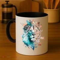 I Can Do All Things Through Christ Lion Faith Christian Coffee Mug thumb 4