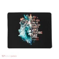 I Can Do All Things Through Christ Lion Faith Christian Mousepad thumb 0
