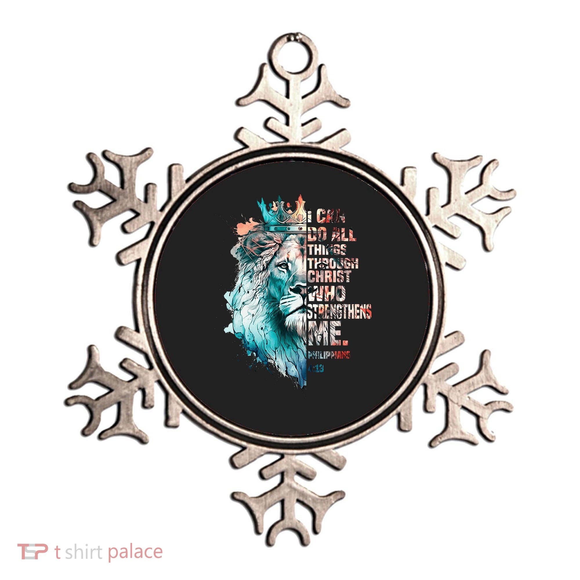 I Can Do All Things Through Christ Lion Faith Christian Ornament