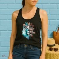 I Can Do All Things Through Christ Lion Faith Christian Women's Tank Top thumb 2