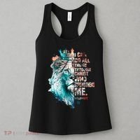 I Can Do All Things Through Christ Lion Faith Christian Women's Tank Top thumb 3