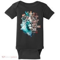 I Can Do All Things Through Christ Lion Faith Christian Baby Bodysuit thumb 0