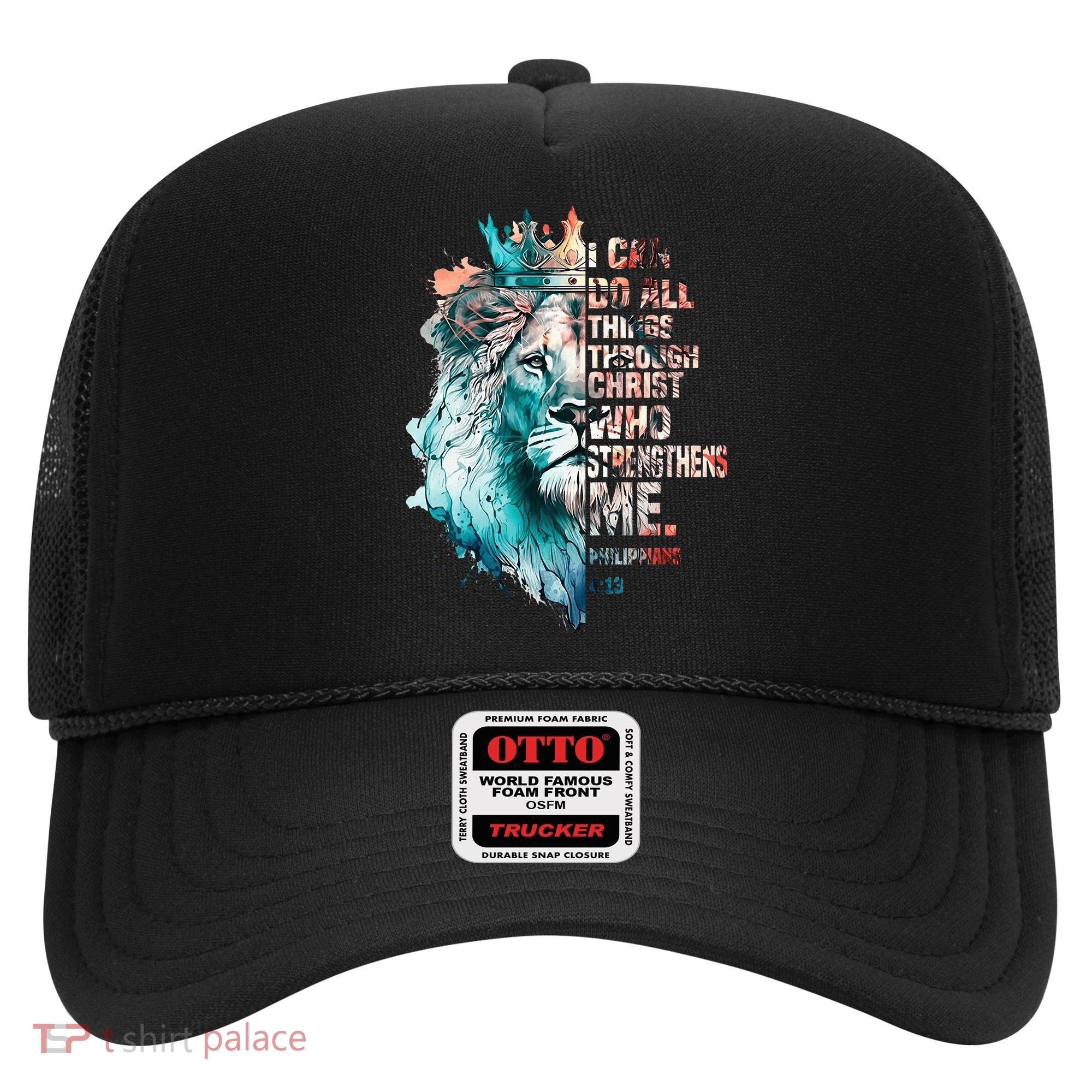 I Can Do All Things Through Christ Lion Faith Christian Hat
