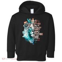 I Can Do All Things Through Christ Lion Faith Christian Toddler Hoodie thumb 0