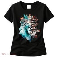 I Can Do All Things Through Christ Lion Faith Christian Women's T-Shirt thumb 0
