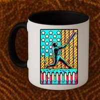 Ice Cream Drip Baseball Stuff Drip For B.oys American Flag Coffee Mug thumb 2