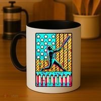 Ice Cream Drip Baseball Stuff Drip For B.oys American Flag Coffee Mug thumb 4