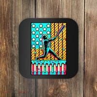Ice Cream Drip Baseball Stuff Drip For B.oys American Flag Coaster thumb 0