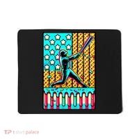 Ice Cream Drip Baseball Stuff Drip For B.oys American Flag Mousepad thumb 0