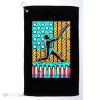 Ice Cream Drip Baseball Stuff Drip For B.oys American Flag Golf Towel thumb 0
