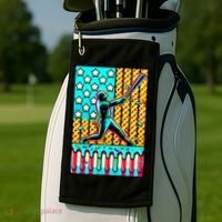 Ice Cream Drip Baseball Stuff Drip For B.oys American Flag Golf Towel thumb 2
