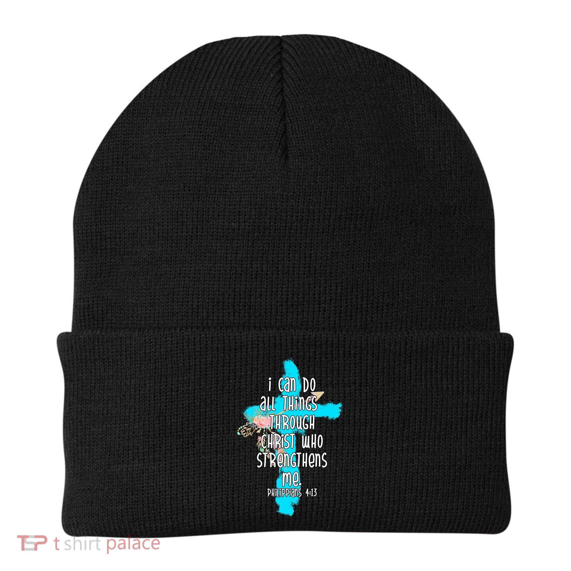 I Can Do All Things Through Christ Philippians 4:13 Bible Verse Beanie