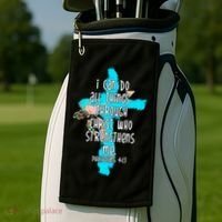 I Can Do All Things Through Christ Philippians 4:13 Bible Verse Golf Towel thumb 2