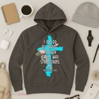 I Can Do All Things Through Christ Philippians 4:13 Bible Verse Hoodie thumb 3