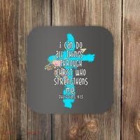 I Can Do All Things Through Christ Philippians 4:13 Bible Verse Coaster thumb 0