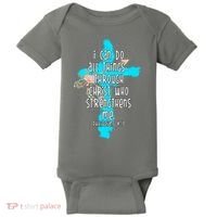 I Can Do All Things Through Christ Philippians 4:13 Bible Verse Baby Bodysuit thumb 0