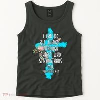 I Can Do All Things Through Christ Philippians 4:13 Bible Verse Tank Top thumb 2