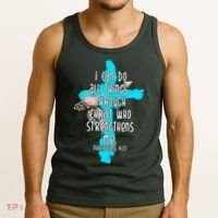 I Can Do All Things Through Christ Philippians 4:13 Bible Verse Tank Top thumb 3