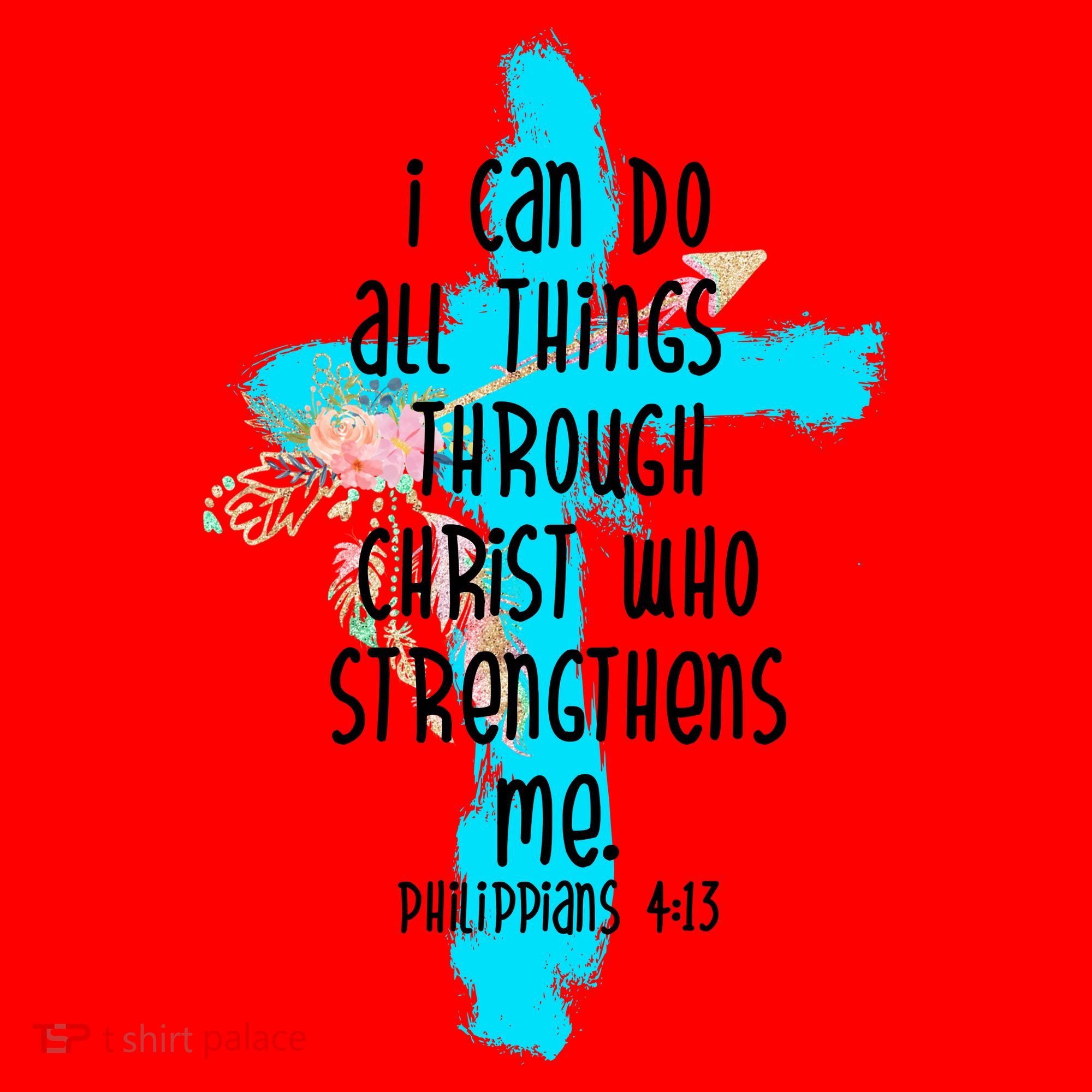 I Can Do All Things Through Christ Philippians 4:13 Bible Verse Santa Hat