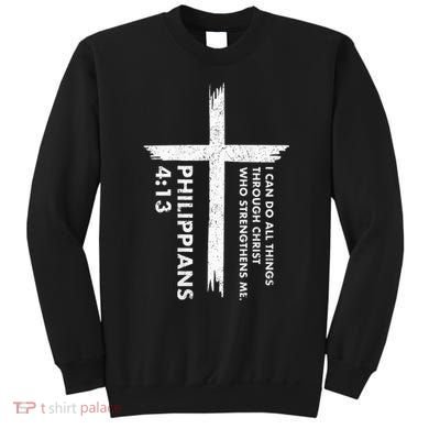 I Can Do All Things Through Christ Front & Back Cross Sweatshirt