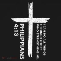 I Can Do All Things Through Christ Front & Back Cross T-Shirt thumb 7
