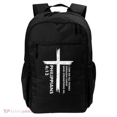 I Can Do All Things Through Christ Front & Back Cross Backpack