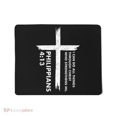 I Can Do All Things Through Christ Front & Back Cross Mousepad