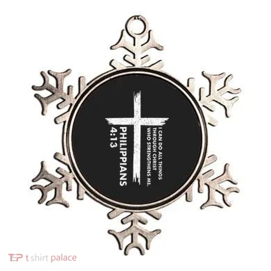 I Can Do All Things Through Christ Front & Back Cross Ornament