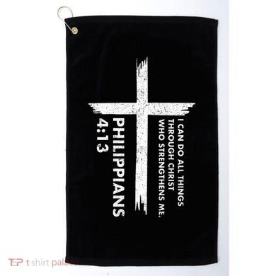I Can Do All Things Through Christ Front & Back Cross Golf Towel