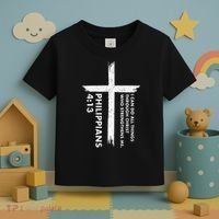 I Can Do All Things Through Christ Front & Back Cross Toddler T-Shirt thumb 3