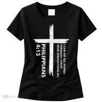 I Can Do All Things Through Christ Front & Back Cross Women's T-Shirt thumb 0