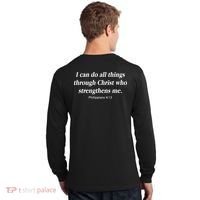 I Can Do All Things Through Christ Who Strengths Me Philippian 4:13 Long Sleeve Shirt thumb 1