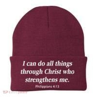 I Can Do All Things Through Christ Who Strengths Me Philippian 4:13 Beanie thumb 1