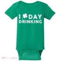 I Clover Day Drinking St Patrick Day Funny Baby Bodysuit thumb 0