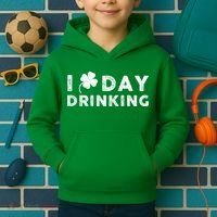 I Clover Day Drinking St Patrick Day Funny Kids Hoodie thumb 2