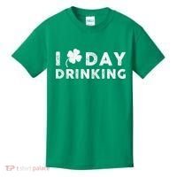 I Clover Day Drinking St Patrick Day Funny Kids T-Shirt thumb 0