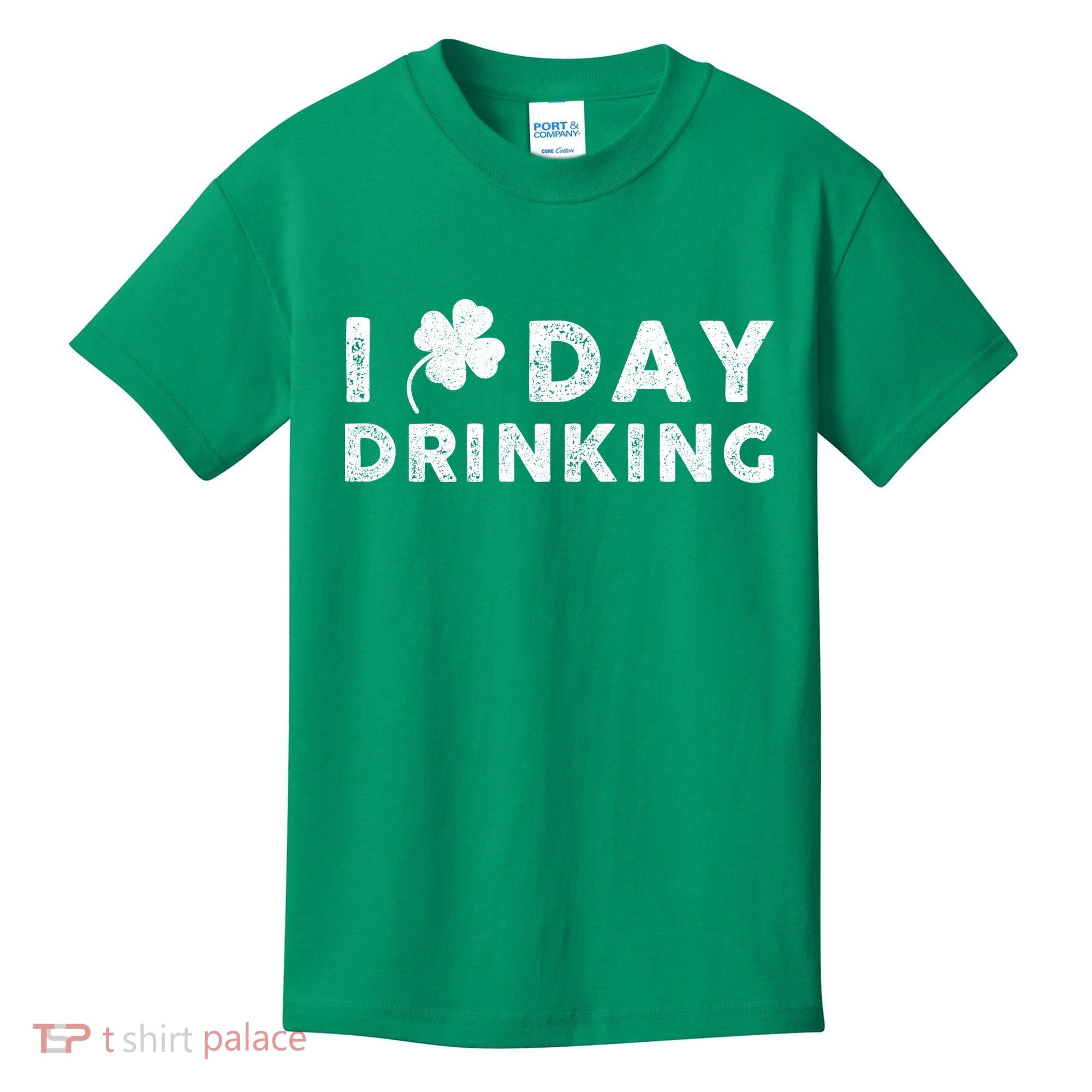 I Clover Day Drinking St Patrick Day Funny Kids T-Shirt